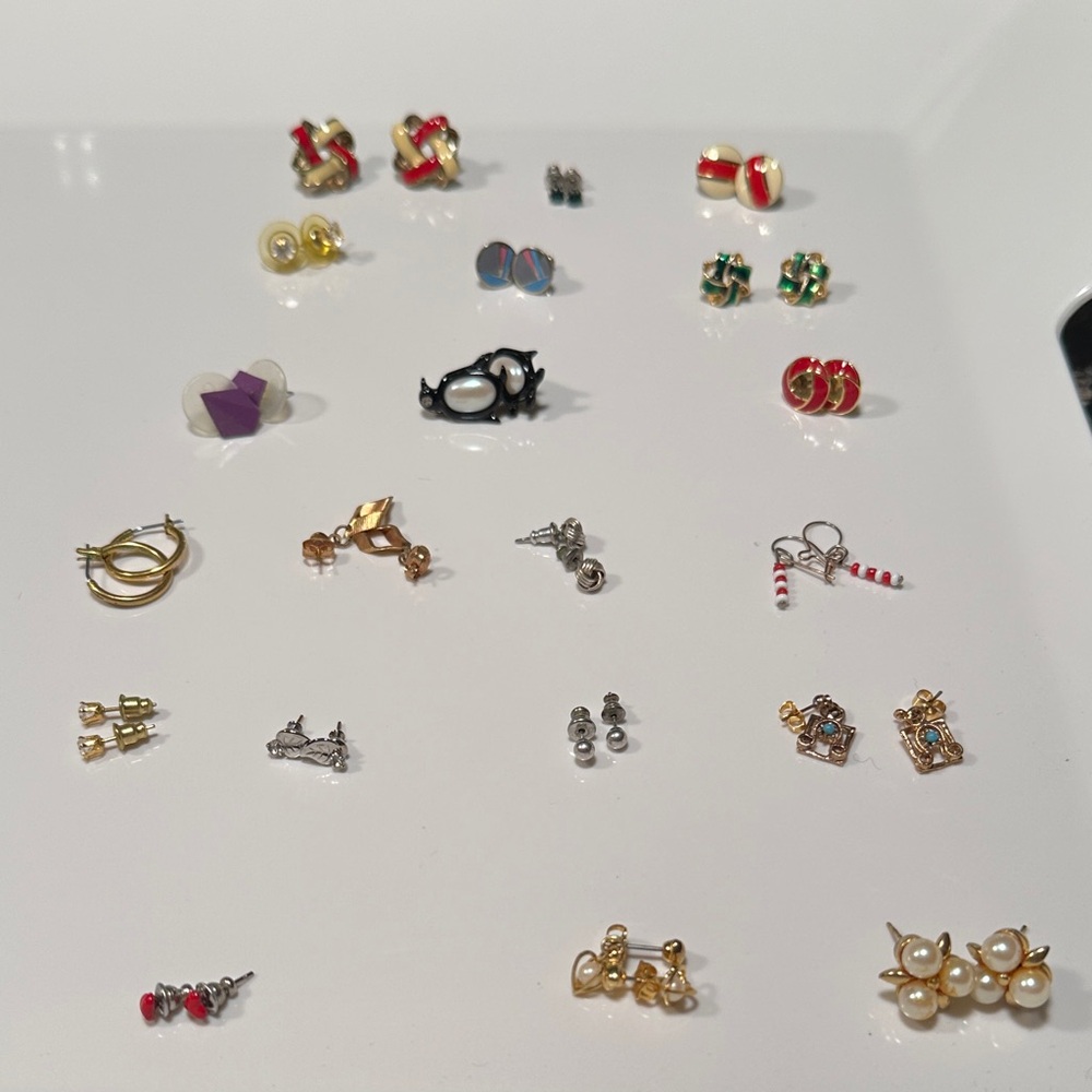 20 pair of Vintage Gold and Silver Women's Earrings.